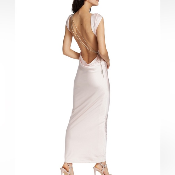 The Bar Pierre Silk Satin Cowl Back Gown - Picture 2 of 13